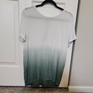White and Green Ombre T-Shirt